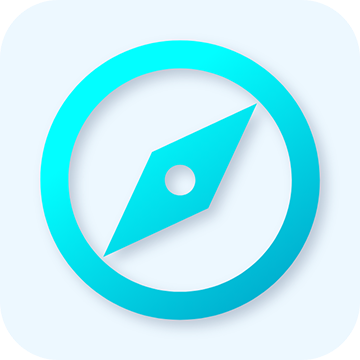 Icondarstellung eines Kompasses in Blau