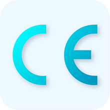 Blaues Icon der CE Registrierung als Medizinprodukt