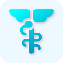 Blaues Icon der Medizin